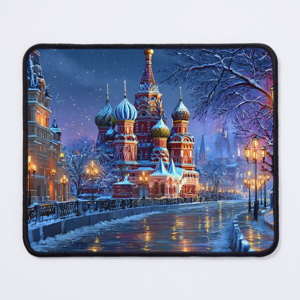 Item preview, Charming Winter Village with Colorful Houses and Snow designed and sold by Artessie.