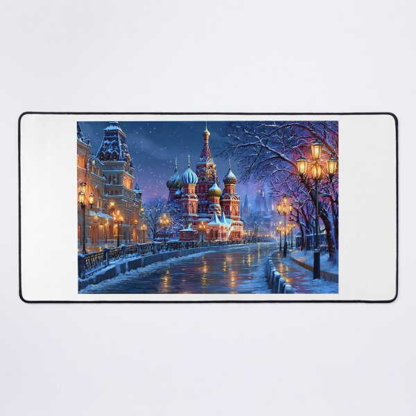 Item preview, Charming Winter Village with Colorful Houses and Snow designed and sold by Artessie.