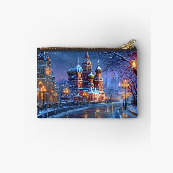 Item preview, Charming Winter Village with Colorful Houses and Snow designed and sold by Artessie.