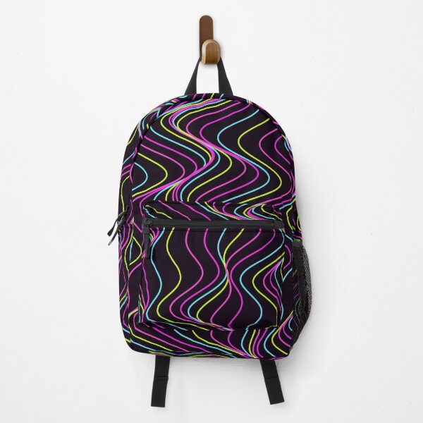 Item preview, Multicolor Neon Wavy Contour Lines Pattern designed and sold by GraphyLab.