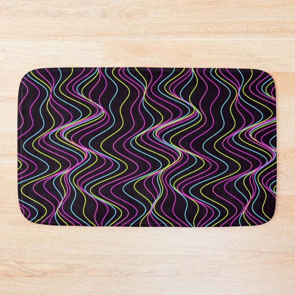 Item preview, Multicolor Neon Wavy Contour Lines Pattern designed and sold by GraphyLab.