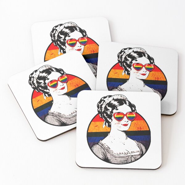 Item preview, LGBTQ Pride Queen Regency Portrait Heart Glasses Poster designed and sold by UnitedColours.