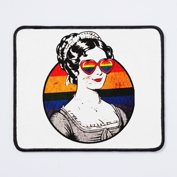Item preview, LGBTQ Pride Queen Regency Portrait Heart Glasses Poster designed and sold by UnitedColours.