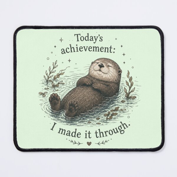 Item preview, Today's Achievement Cozy Otter Floating Water Art designed and sold by Hearth & Hollow.