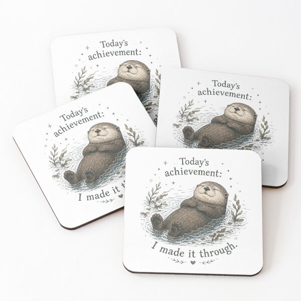 Item preview, Today's Achievement Cozy Otter Floating Water Art designed and sold by Hearth & Hollow.