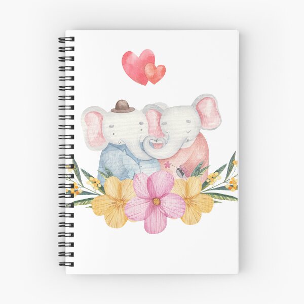 Item preview, Linda pareja de elefantes en acuarela designed and sold by RiderSpoon.