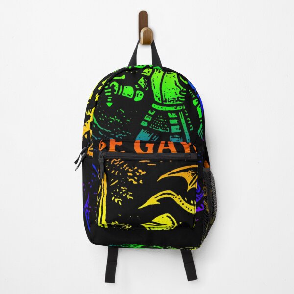 Item preview, Be Gay & Merry Medieval Knights Dragon Rainbow Poster designed and sold by UnitedColours.