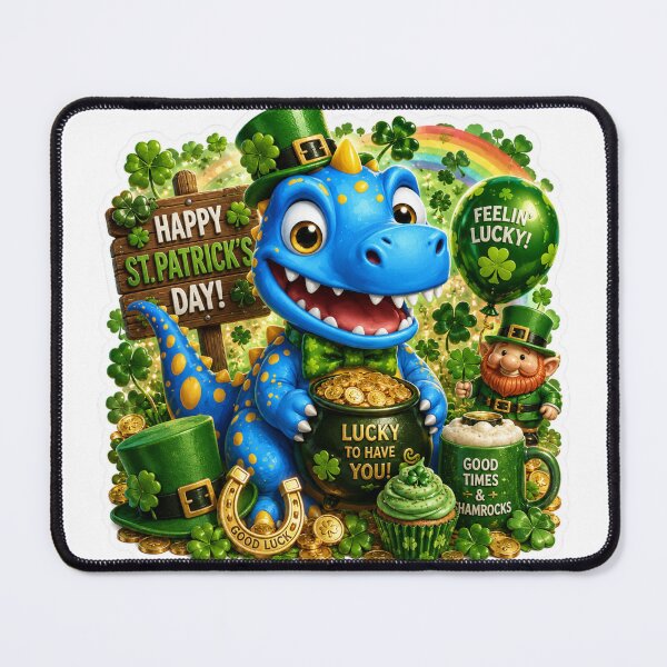 Item preview, Snappyzaurus St. Patrick's Day | Lucky Dinosaur Stickers designed and sold by Collins Design.