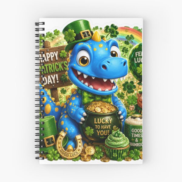 Item preview, Snappyzaurus St. Patrick's Day | Lucky Dinosaur Stickers designed and sold by Collins Design.
