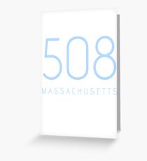 MASSACHUSETTS 508 Greeting Card