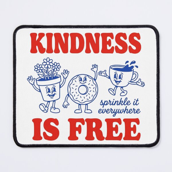 Item preview, Kindness Is Free Retro Cartoon Graphic Art Positive Mental Health Cute Vintage Quote Gift designed and sold by raedattia.