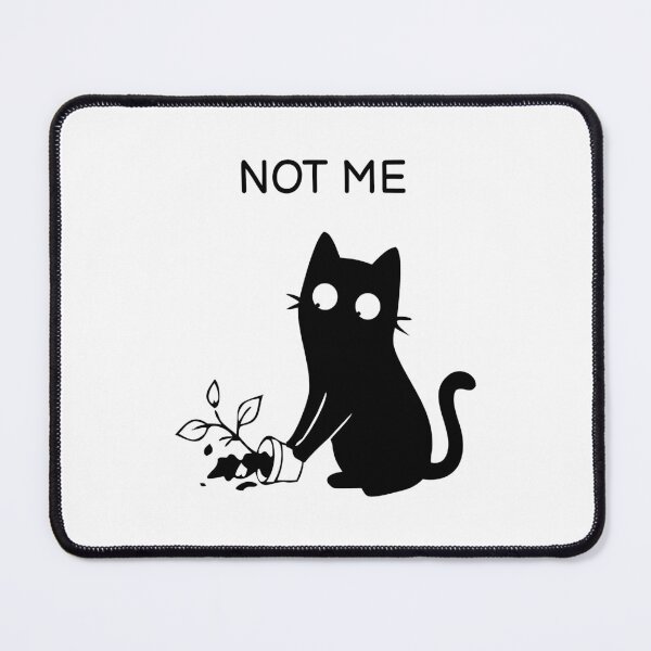Item preview, NOT ME Funny Black Cat Sticker designed and sold by FUEGO & NOX.