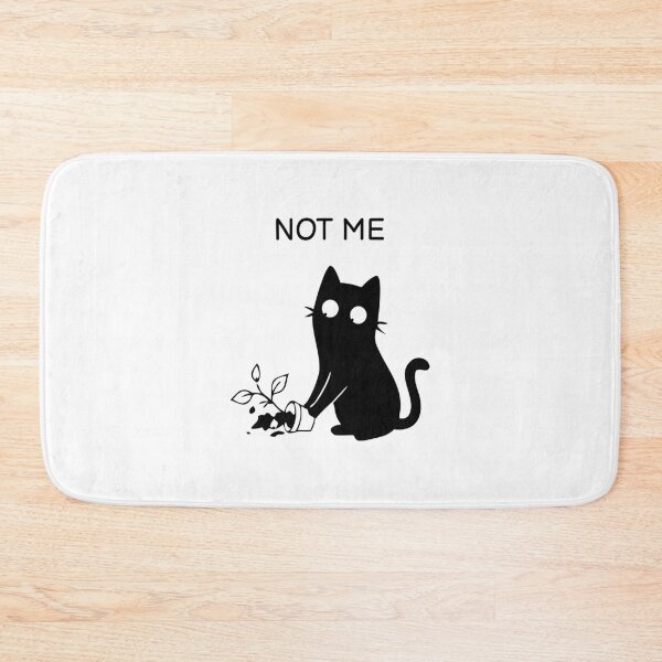 Item preview, NOT ME Funny Black Cat Sticker designed and sold by FUEGO & NOX.
