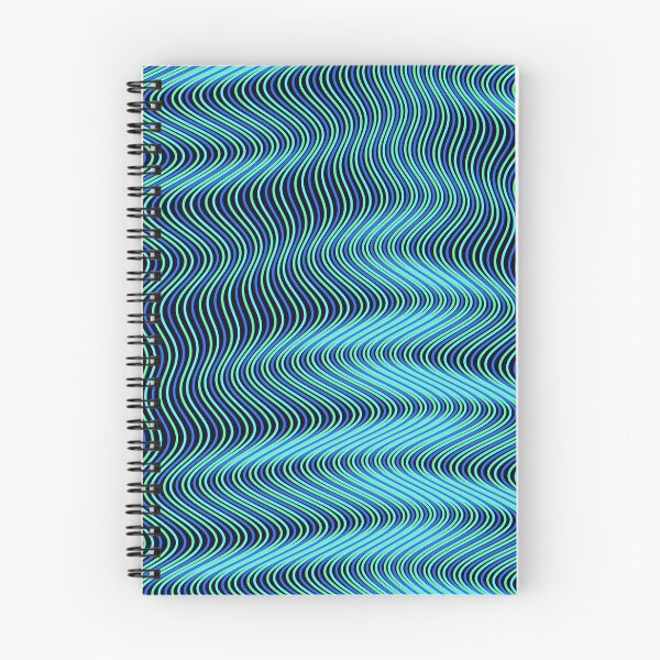 Item preview, Futuristic Neon Blue and Green Wavy Pattern designed and sold by GraphyLab.