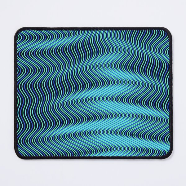Item preview, Futuristic Neon Blue and Green Wavy Pattern designed and sold by GraphyLab.