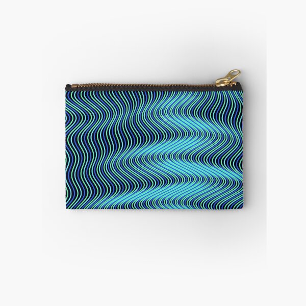 Item preview, Futuristic Neon Blue and Green Wavy Pattern designed and sold by GraphyLab.