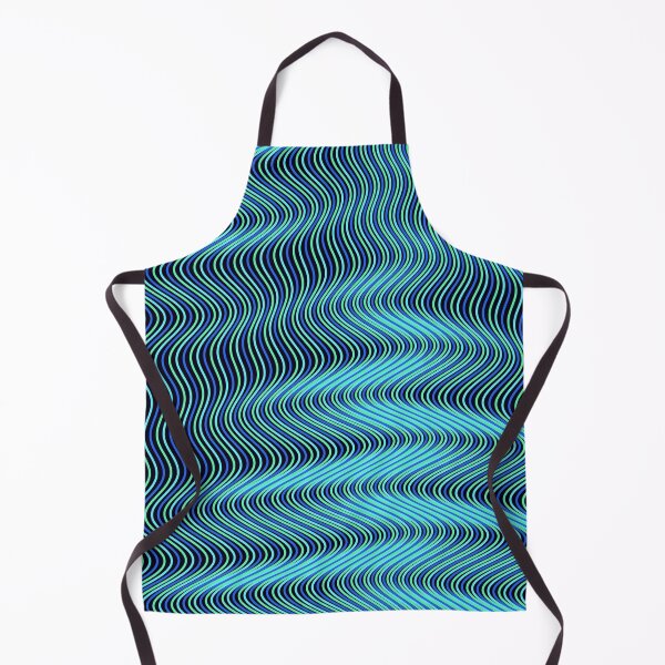 Item preview, Futuristic Neon Blue and Green Wavy Pattern designed and sold by GraphyLab.