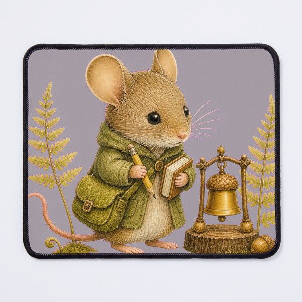 Item preview, Cute Woodland Mouse First Day at Forest School designed and sold by Tender Oddities Studio.