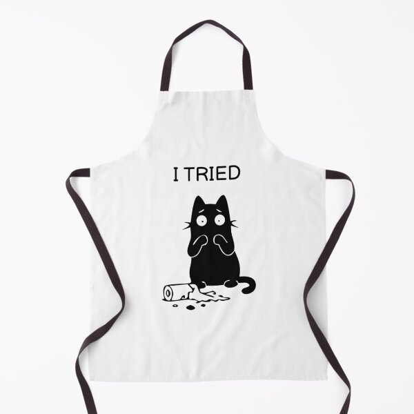Item preview, I TRIED Funny Black Cat Sticker designed and sold by FUEGO & NOX.