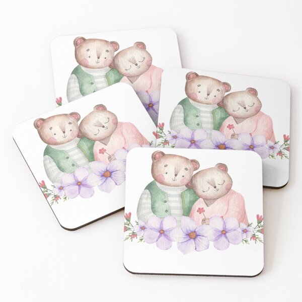 Item preview, Cute Watercolor Bear Couple designed and sold by RiderSpoon.