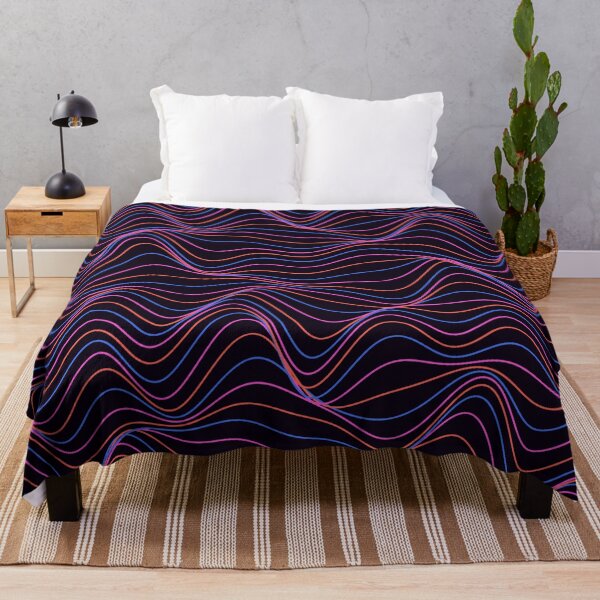 Item preview, Mesmerizing Neon Pink and Blue Wavy Pattern designed and sold by GraphyLab.