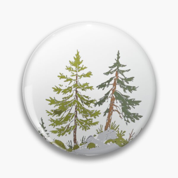 Item preview, Evergreen Pine Forest Illustration | Woodland Nature Trees Clipart | Outdoor Landscape designed and sold by designerbhai009.