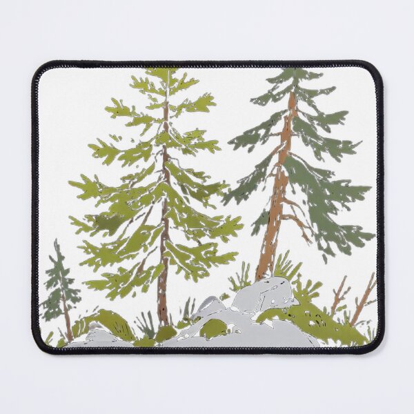 Item preview, Evergreen Pine Forest Illustration | Woodland Nature Trees Clipart | Outdoor Landscape designed and sold by designerbhai009.