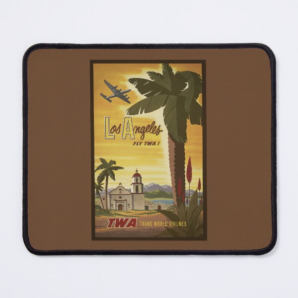 Item preview, Beautifully Restored Mid Century Modern TWA Airlines Travel Print | Tan/Brown Version designed and sold by Vintage Poster Supply.