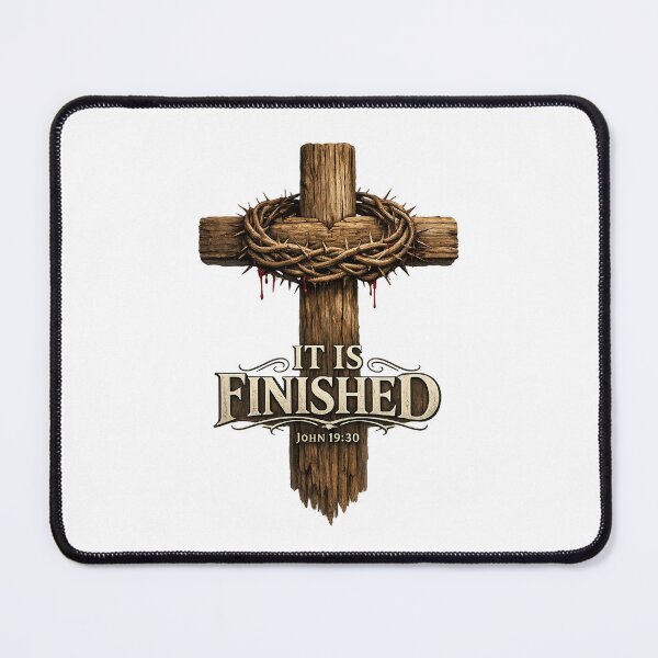 Item preview, It Is Finished — Cross with Crown of Thorns designed and sold by HolyLandDesigns.