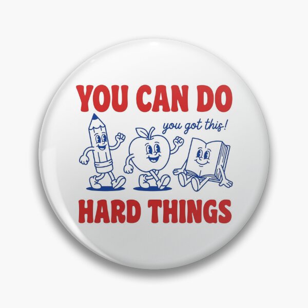 Item preview, You Can Do Hard Things Teacher Gift Retro Cartoon Inspirational Quote Mental Health designed and sold by raedattia.