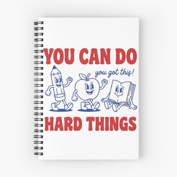 Item preview, You Can Do Hard Things Teacher Gift Retro Cartoon Inspirational Quote Mental Health designed and sold by raedattia.