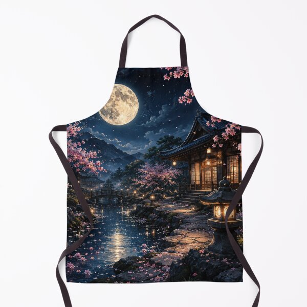 Item preview, Traditional Japanese Moonlit Garden Scene designed and sold by CodePaws Creations.