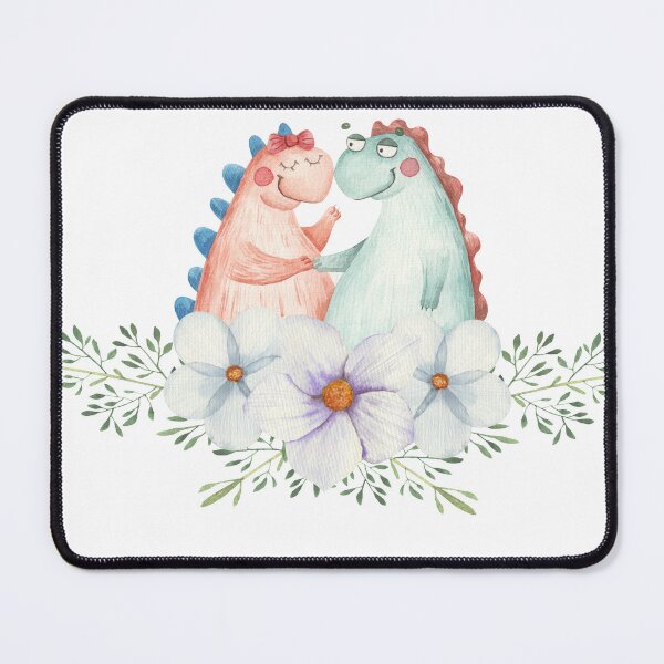 Item preview, Cute Watercolor Dinosaur Couple designed and sold by RiderSpoon.