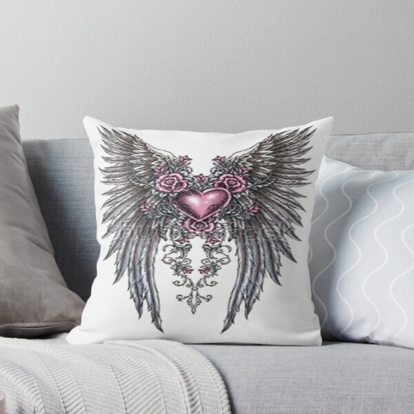 Item preview, Metallic Pink Heart with Silver Wings designed and sold by TroviTutto.