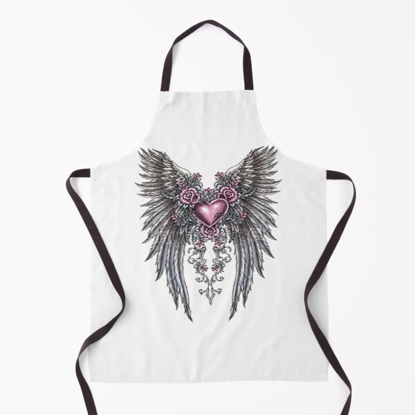 Item preview, Metallic Pink Heart with Silver Wings designed and sold by TroviTutto.