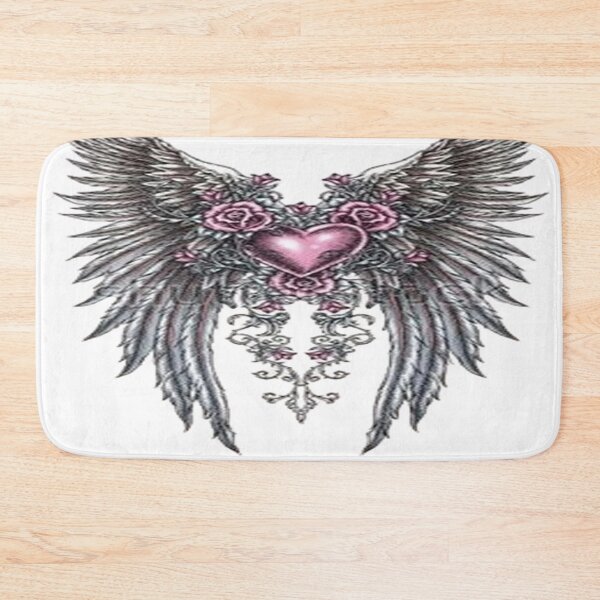 Item preview, Metallic Pink Heart with Silver Wings designed and sold by TroviTutto.