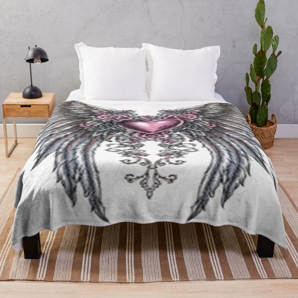 Item preview, Metallic Pink Heart with Silver Wings designed and sold by TroviTutto.