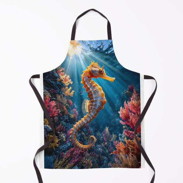 Item preview, Vibrant Seahorse in Colorful Coral Reef Scene designed and sold by Artessie.