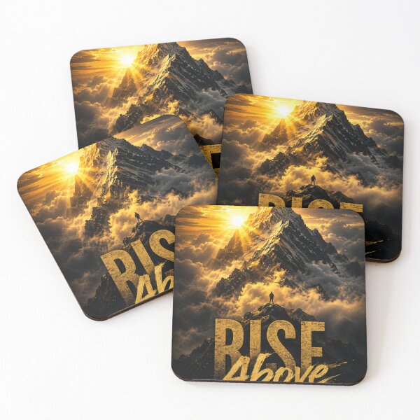 Item preview, Rise Above Mountain Motivation Poster designed and sold by CodePaws Creations.