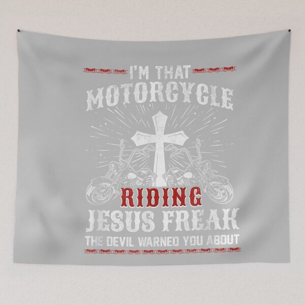 Item preview, Christian Biker I'm that Motorcycle Riding Jesus Freak Faith designed and sold by mjohnson9.