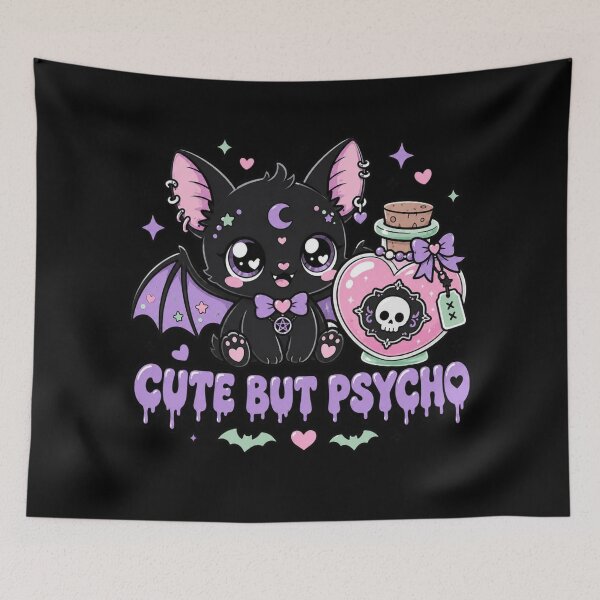 Item preview, Cute Pastel Goth Bat With Skull Poison Potion designed and sold by W&RParadise.