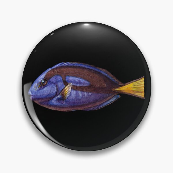 Item preview, Regal Blue Tang Fish - Watercolor Illustration designed and sold by AquarellChill.