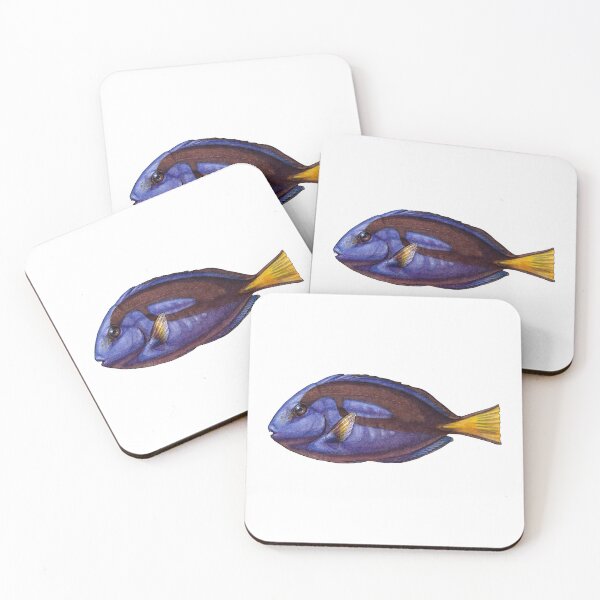 Item preview, Regal Blue Tang Fish - Watercolor Illustration designed and sold by AquarellChill.