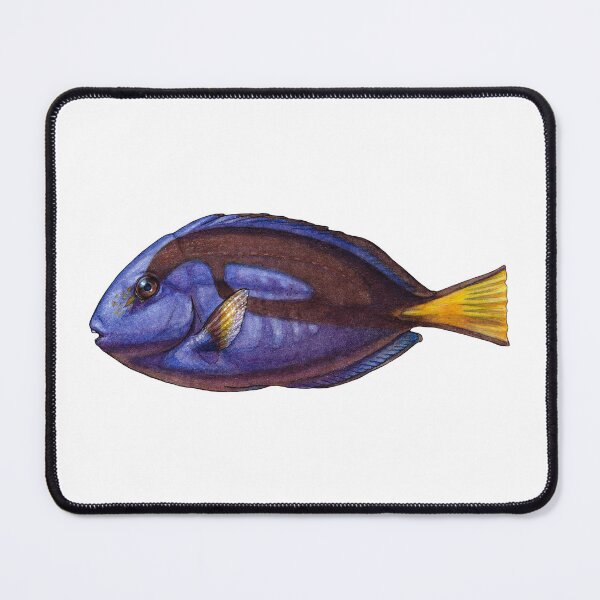 Item preview, Regal Blue Tang Fish - Watercolor Illustration designed and sold by AquarellChill.