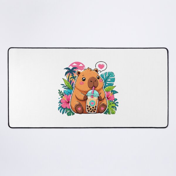 Item preview, Cute Capybara Drinking Bubble Tea designed and sold by Awarrie.