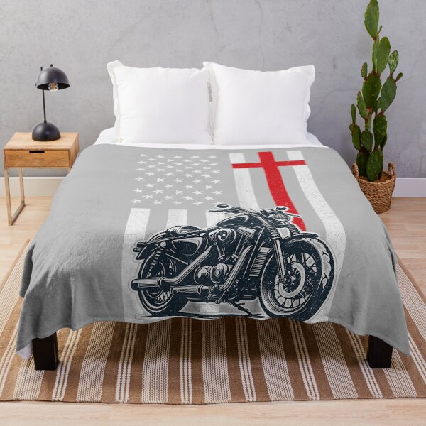 Item preview, Christian Biker Motorcycle American Flag Cross designed and sold by mjohnson9.