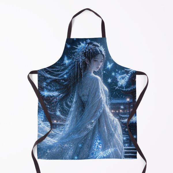 Item preview, Yuki Onna – Moonlit Ice Butterfly | Japanese Yokai Fantasy Art designed and sold by vekotpu.