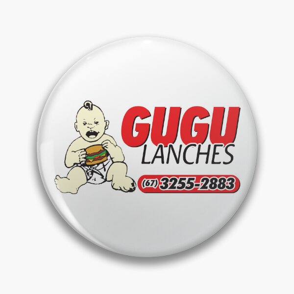 Item preview, Gugu Lanches Baby Eating Burger Mascot Vintage Logo designed and sold by chaartis.