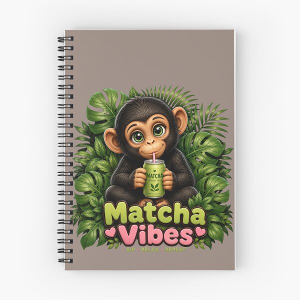 Item preview, Cute Chimp Matcha Vibes Kawaii Jungle Tea Lover T-Shirt designed and sold by Aimetoi.
