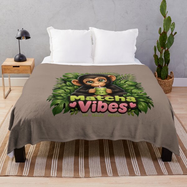 Item preview, Cute Chimp Matcha Vibes Kawaii Jungle Tea Lover T-Shirt designed and sold by Aimetoi.